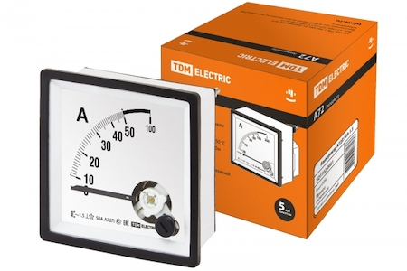 TDM ELECTRIC SQ1102-0081 Амперметр А72П  50А-1,5 TDM